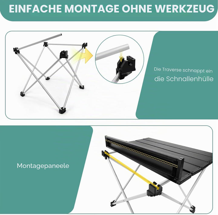 Aluminium Camping Tisch Klappbar Tisch, Wasserdicht, Rostfest, Korrosionsschutz, für Picknick Garten