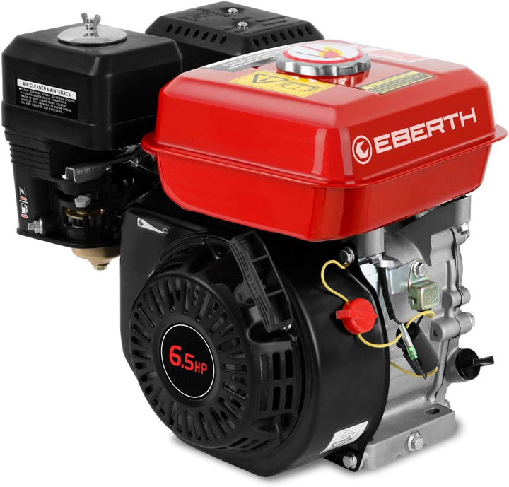 EBERTH 6,5 PS 4,8 kW Benzinmotor Standmotor Kartmotor mit Reduktionsgetriebe 2:1, Benzin Motor mit 1