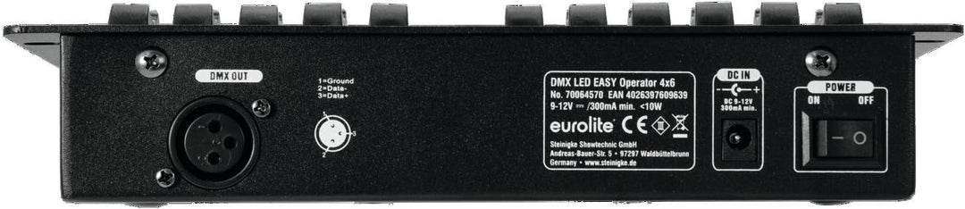 Eurolite DMX LED EASY Operator 4x6 | Kompakter DMX-Controller für 4 LED-Scheinwerfer mit jeweils max