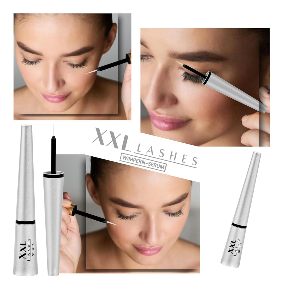 XXL Lashes Wimpernserum, Augenbrauenserum für schnelles Wimpern- und Augenbrauenwachstum - Getestete