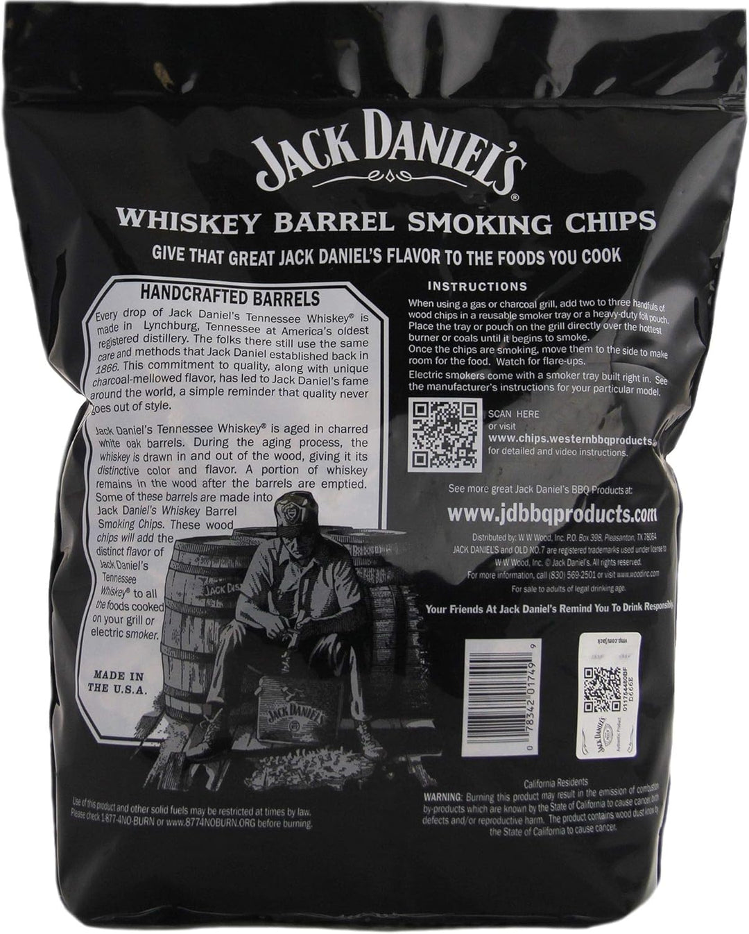 Jack Daniels FbEGHh 01749 Wood BBQ Smoking Chips