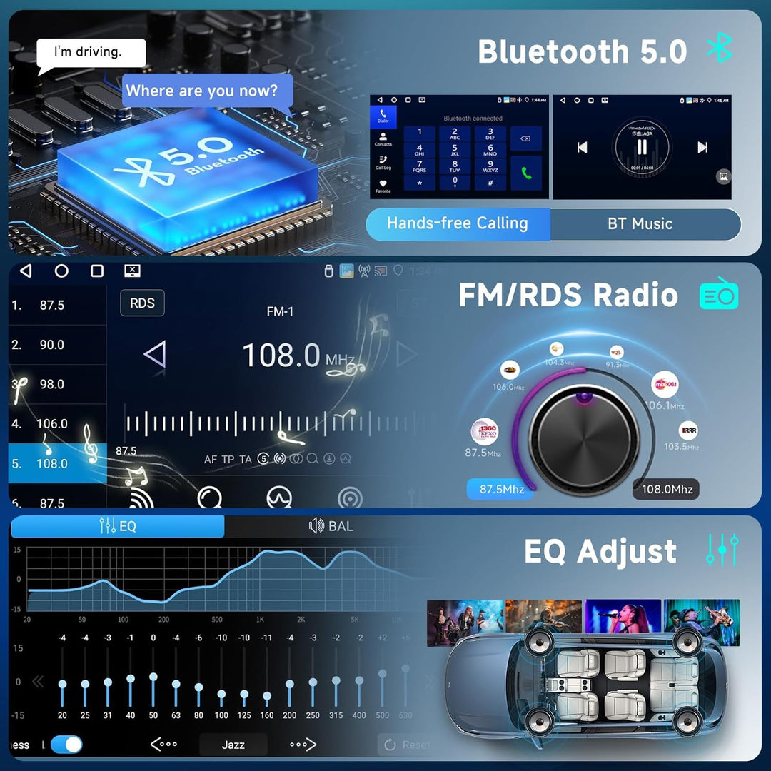 Hodozzy 4G+64G Android Autoradio für VW Seat Altea Toledo Leon Skoda Fabia Passat mit Wireless Carpl