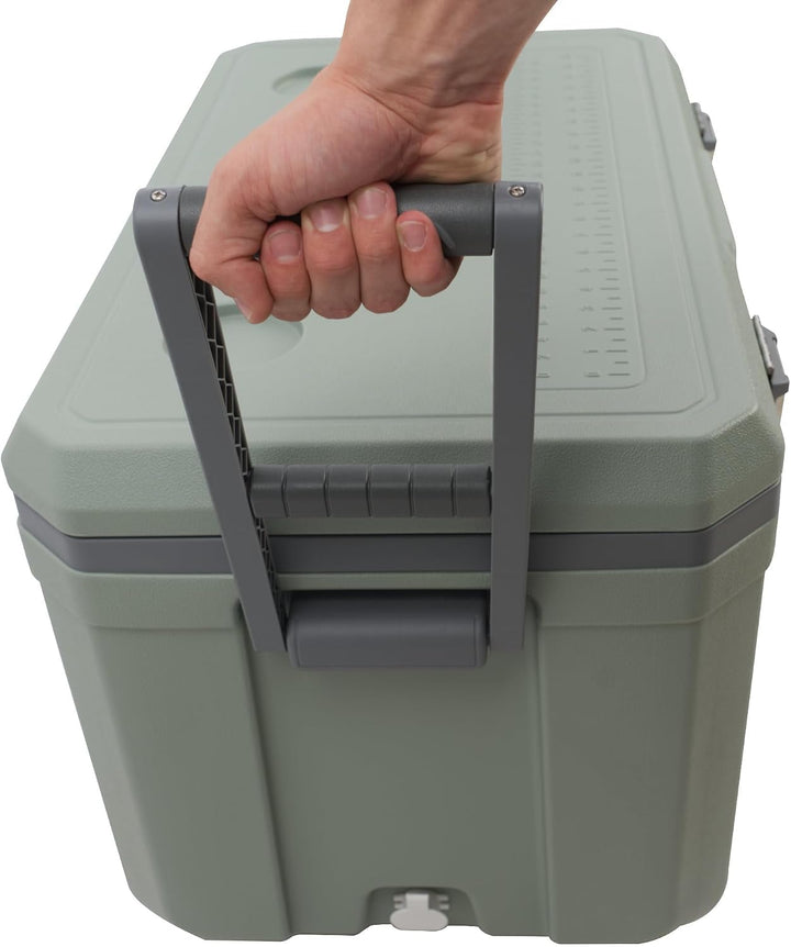 CampFeuer Kühlbox 70 Liter mit Rädern | Rollkühlbox, isolierte Kühlbox mit Griffen, fahrbare Cooling