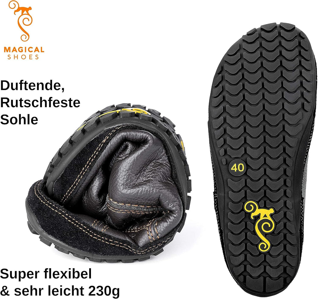 Magical Shoes Barfussschuhe gefüttert für Damen & Herren, Schnürstiefel, Stiefel Winter, minimalisti