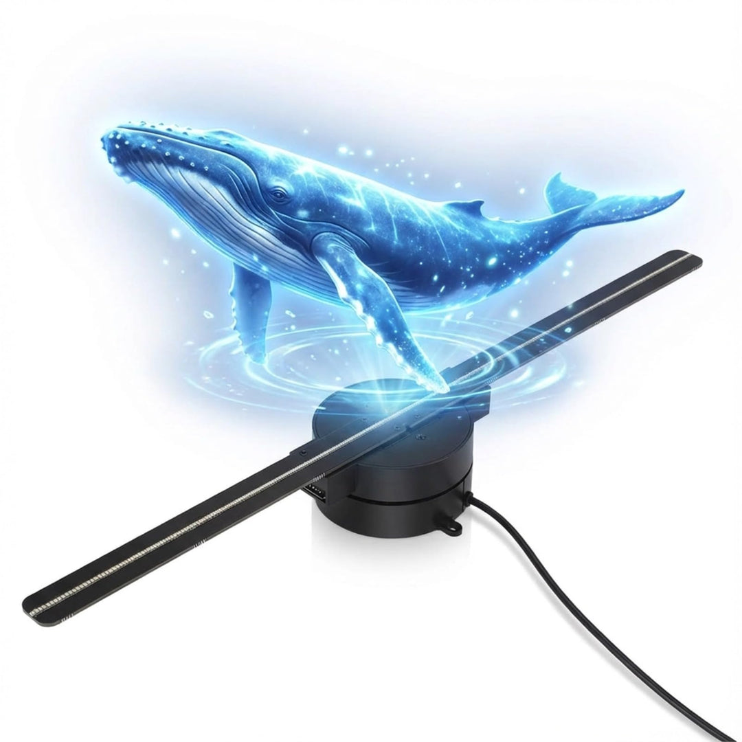 3D Holographic Projector WiFi 16.5 Inch 2000 X 224 with 224 LED Light Beads Hologram Fan LED Ceiling