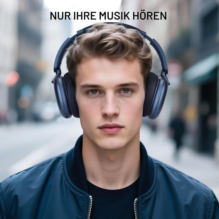 RORSOU C6 Aktive Noise-Cancelling-Kopfhörer, Drahtlose Over-Ear Bluetooth-Kopfhörer, 60 Stunden Spie