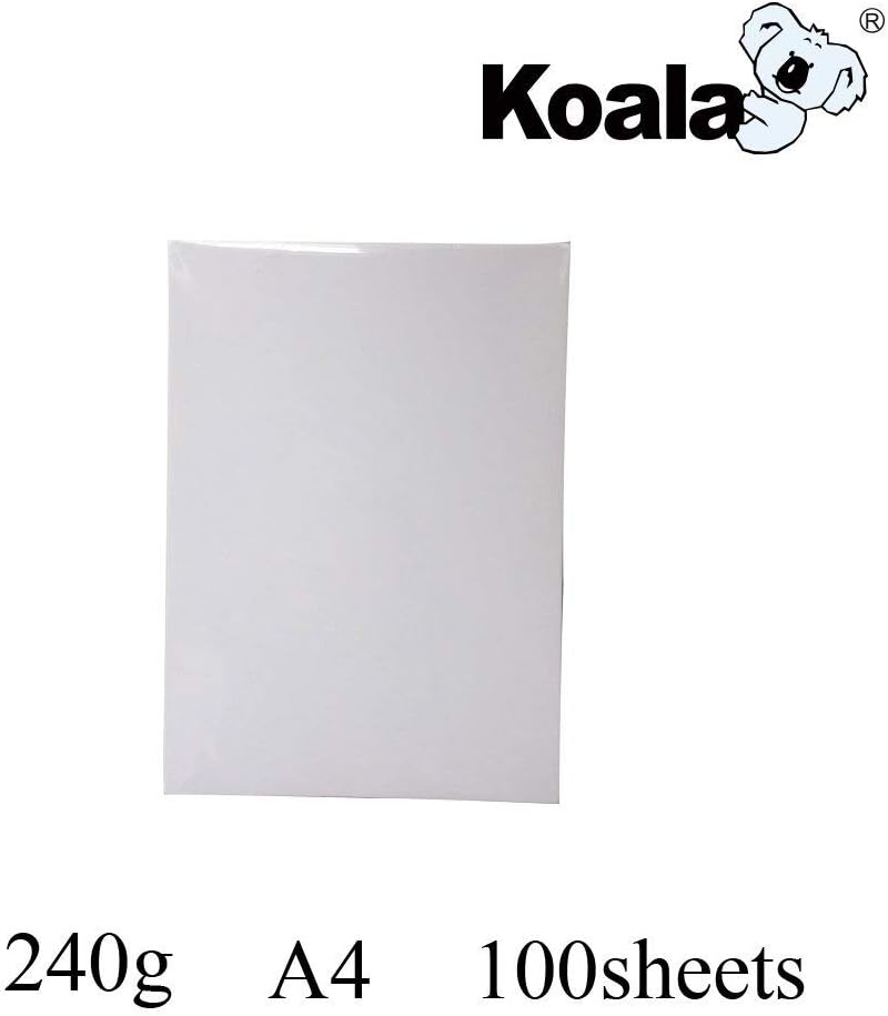 Koala Inkjet Hochglänzend Fotopapier DIN A4, 240 g/m², 100 Blatt, für Canon HP Epson Tintenstrahldru