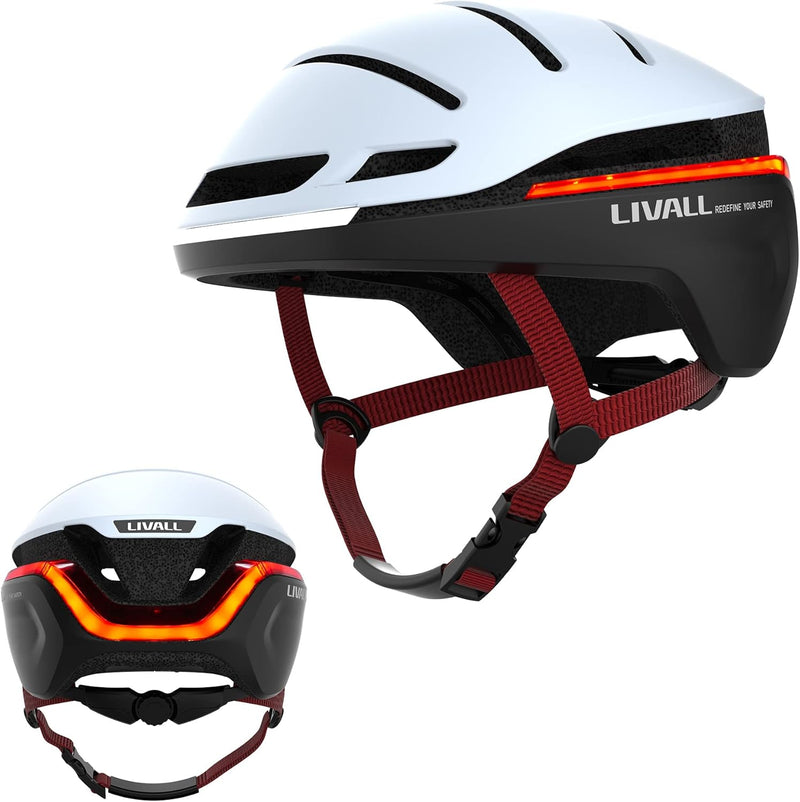 LIVALL EVO21 Smart Fahrradhelm mit Licht, Smart Helm mit Weitwinkellicht | Blinker | Bremswarnleucht