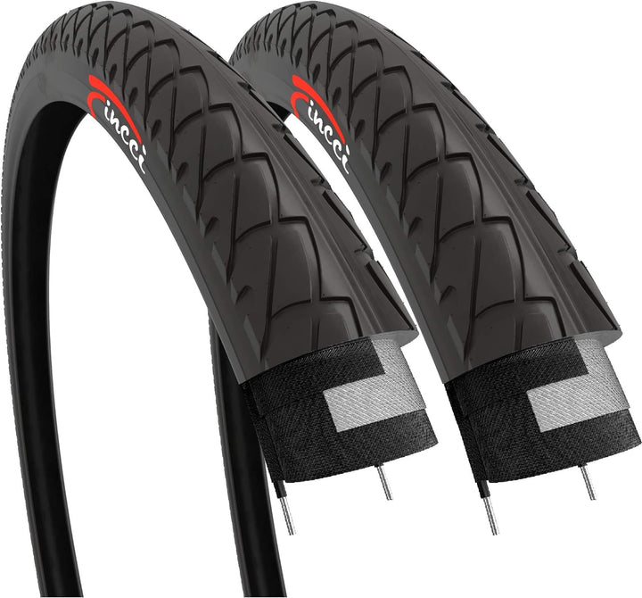 Fincci 26 x 2,10 Zoll 54-559 Slick Reifen für Cityräder Rennräder Mountain MTB Hybrid Fahrrad Pair,