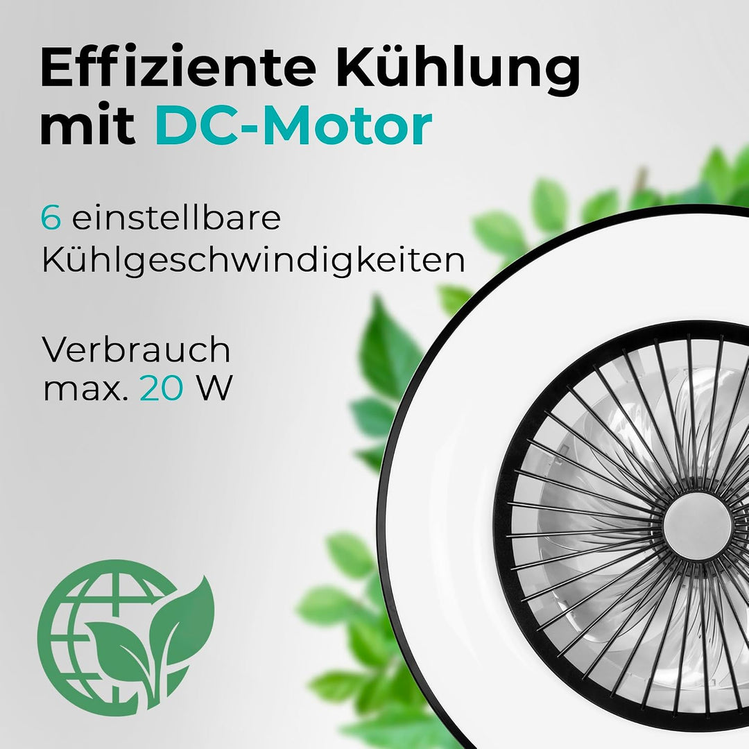 Noaton® Vega 11056BR Deckenventilator mit Beleuchtung, LED Dimmbar max 44 W, 3 Farbtemperaturen, Fer