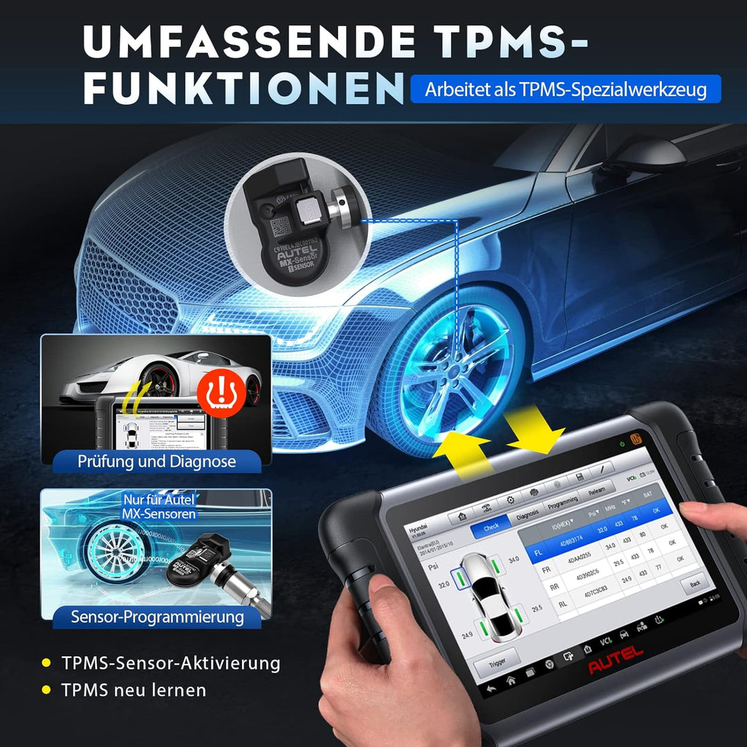 Autel MaxiPRO MP808S-TS Diagnosegerät Scanner 2023 Neueste mit 2 Jahre Update, ECU-Codierung, Full T