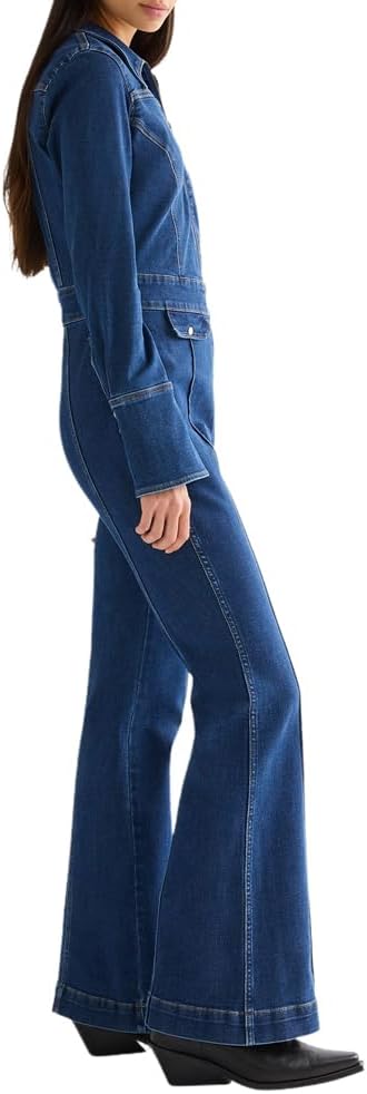 Wrangler Damen Retro Catsuit Overalls XS Easy Rinse, XS Easy Rinse