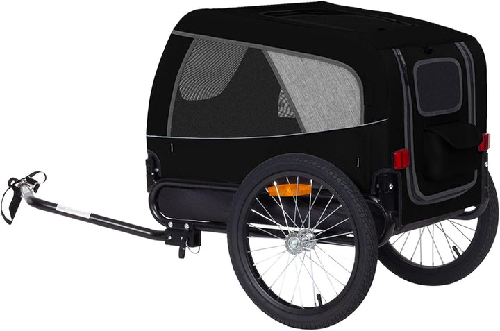 Tiggo VS Medium Hundeanhänger Fahrradanhänger für Hunden bis 23kg Schwarz, Schwarz