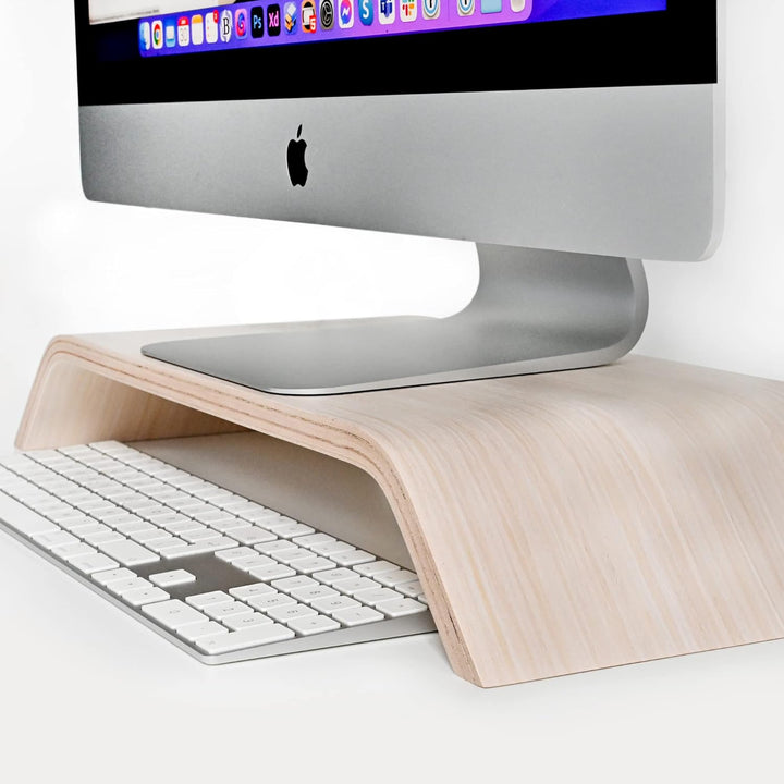 Robuster TV-Ständer aus Holz, Tragbarer Büro Laptop Ständer, Tablet Erhöhter Computerständer im Mini