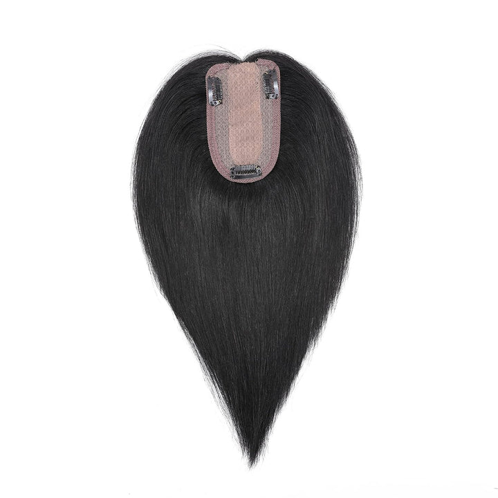 Silk-co Topper Extensions Echthaar Clip in Extensions Echthaar Toupet für Frauen Toupee Haarverlänge