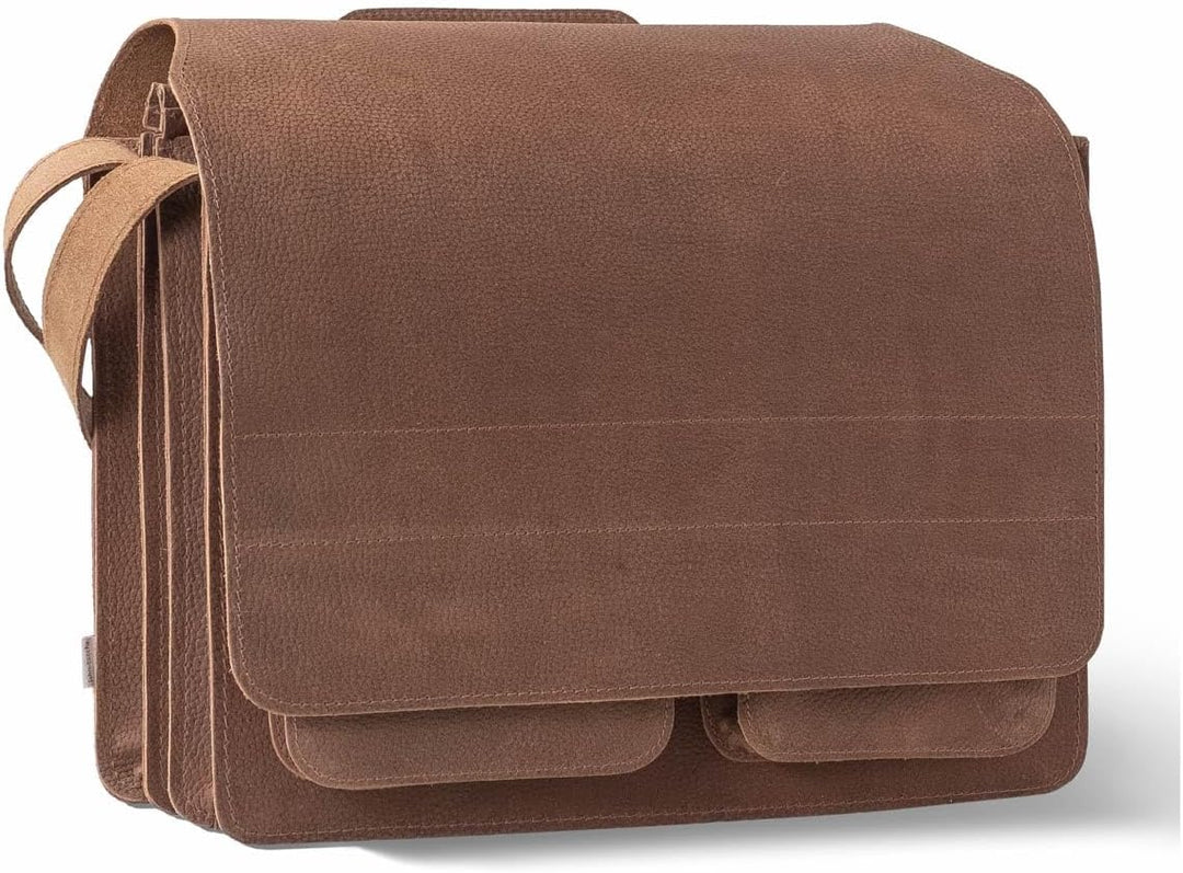 Grosse Aktentasche Lehrertasche Grösse XL aus Leder, für Damen und Herren, Jahn-Tasche 676 Braun, Br