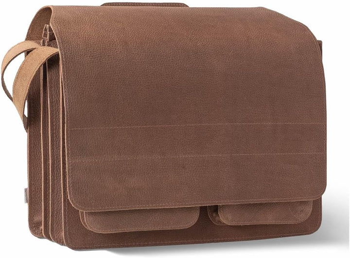 Grosse Aktentasche Lehrertasche Grösse XL aus Leder, für Damen und Herren, Jahn-Tasche 676 Braun, Br