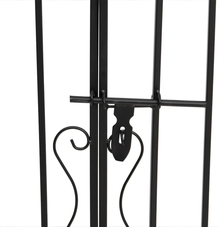 vidaXL Gartentor Schwarz 121x8x100 cm Schmiedeeisen 121 x 8 x 120 cm, 121 x 8 x 120 cm