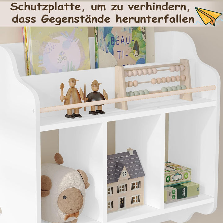 WOLTU Bücherregal Kinder, Wandregal Schweberegal Hängeregal Kinderzimmer, schwebendes Regal für Ster