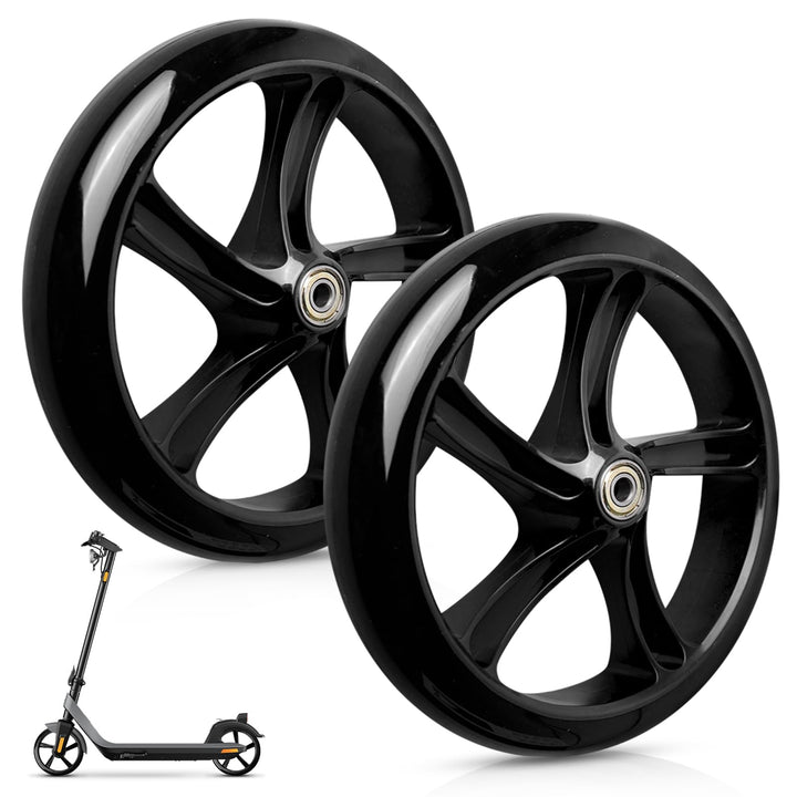 2 Stück 200mm Scooter Rollen Stunt Scooter Ersatzräder mit ABEC7 Kugellager | Anti-Rutsch PU Roller