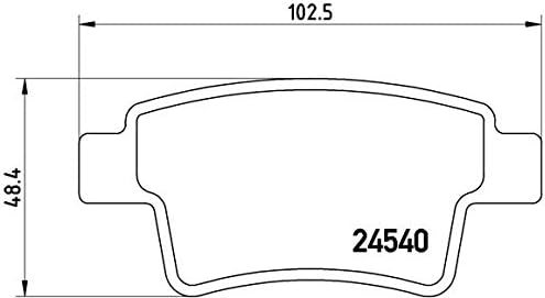 Brembo P 61 085 Bremsbelagsatz, Scheibenbremse - (4-teilig)