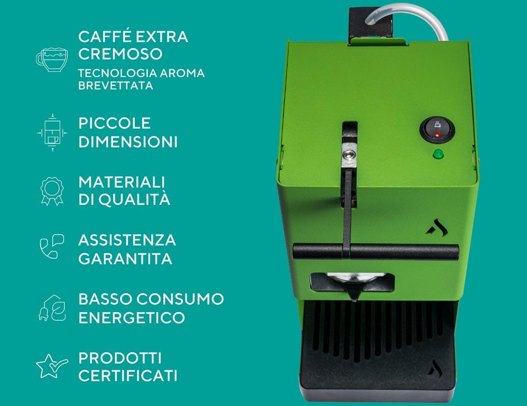 Aroma E.GO Kaffeepadmaschine für ESE-Pads 44 mm (grün), Grün