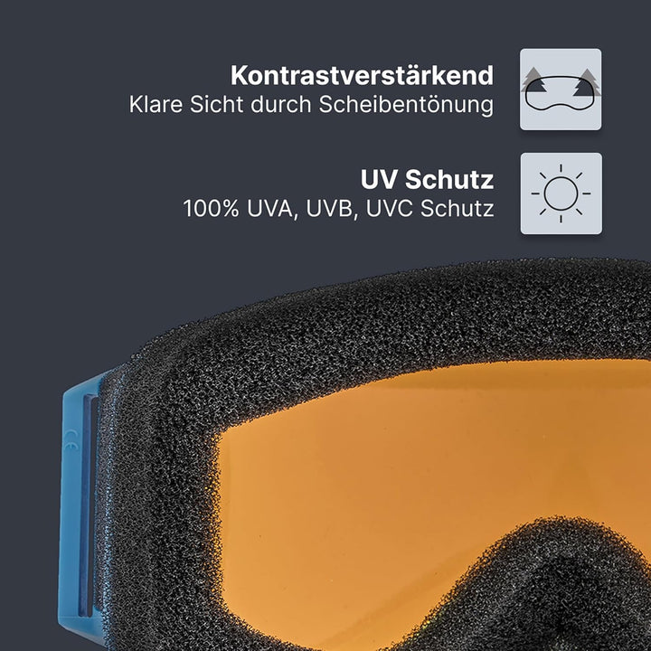 uvex speedy pro - Skibrille für Kinder - konstrastverstärkend - vergrössertes, beschlagfreies Sichtf