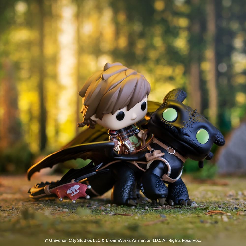 Funko Pop! Rides Deluxe: HTTYD – Hiccup mit Toothless - How to Train Your Dragon - Vinyl-Sammelfigur