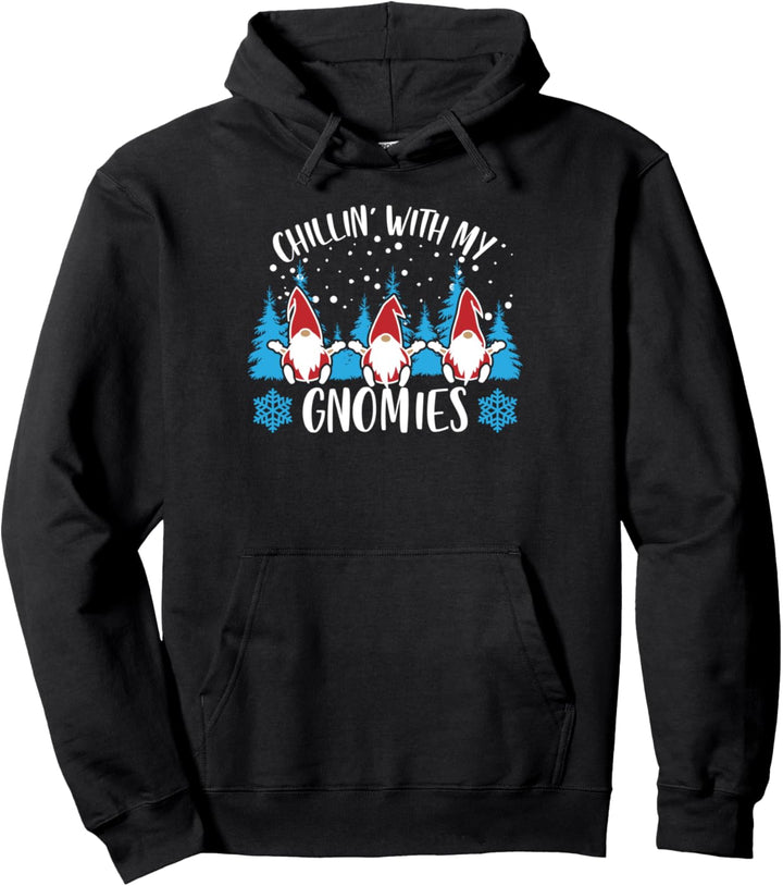 Funny Elves Christmas Gnomies Matching Family Pajama Costume Pullover Hoodie