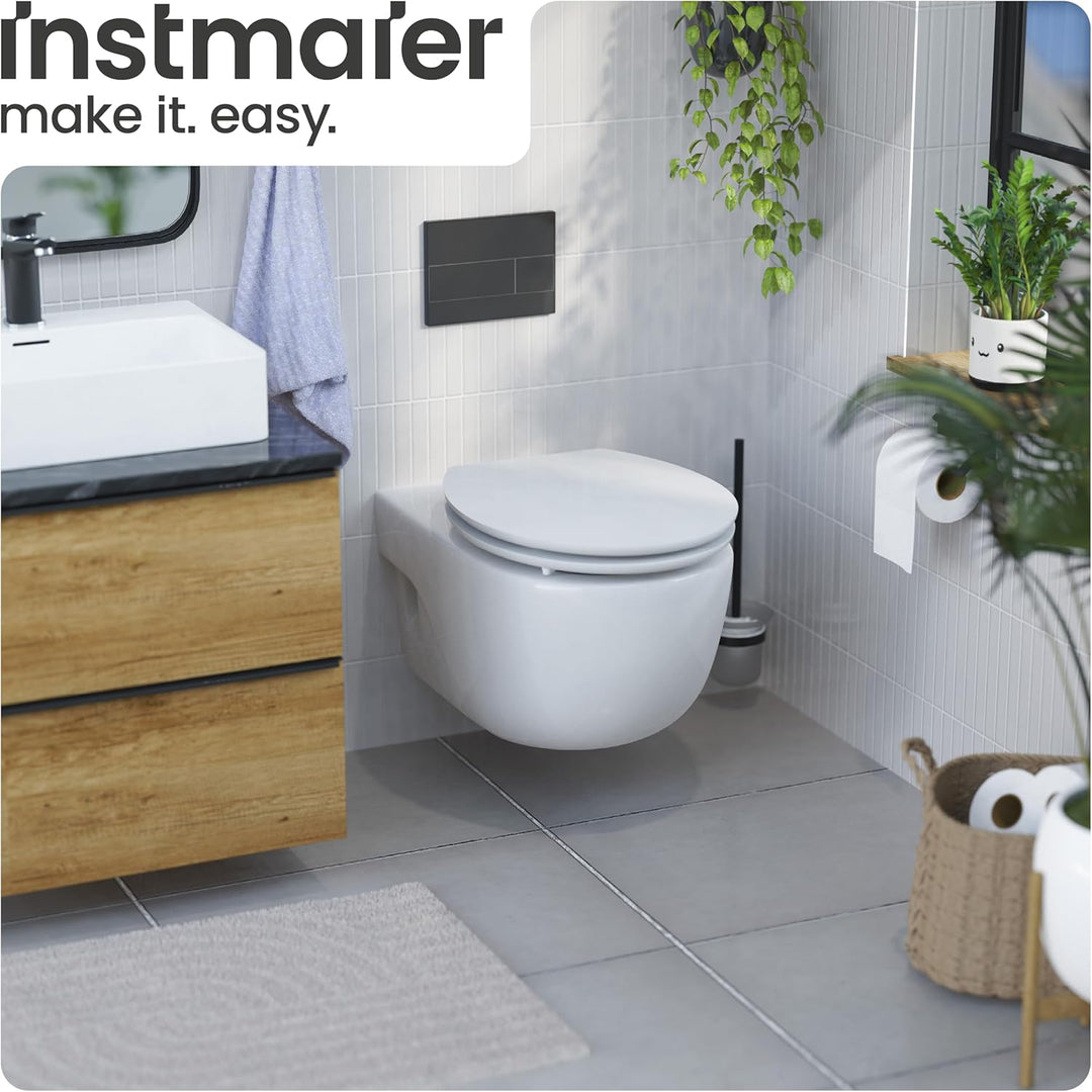 instmaier Gaia | WC Sitz | Manhattan Grau | MDF-Holz geprüft nachhaltig mit FSC-Zertifizierung | Ova