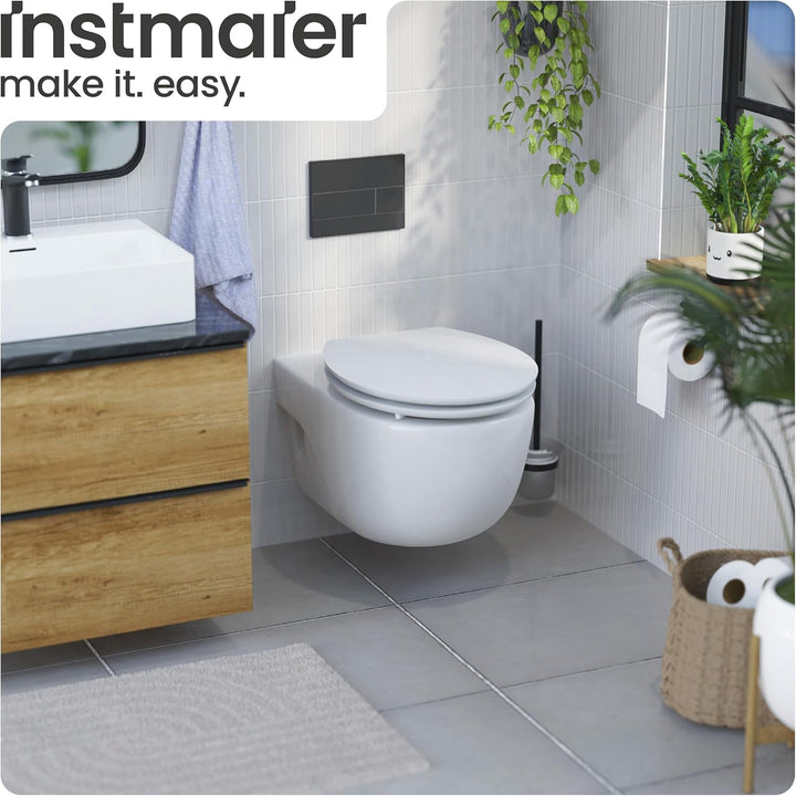 instmaier Gaia | WC Sitz | Manhattan Grau | MDF-Holz geprüft nachhaltig mit FSC-Zertifizierung | Ova
