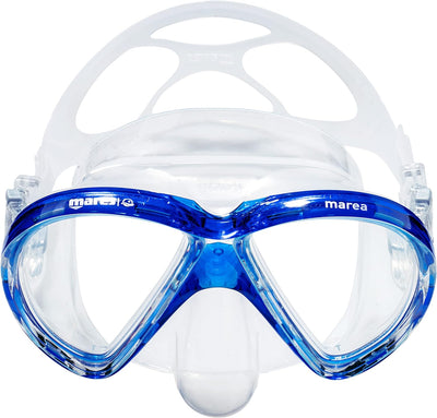 Mares Erwachsene Maske plus Schnorchel plus Flosse Set X-One Marea M/L Blau, M/L Blau