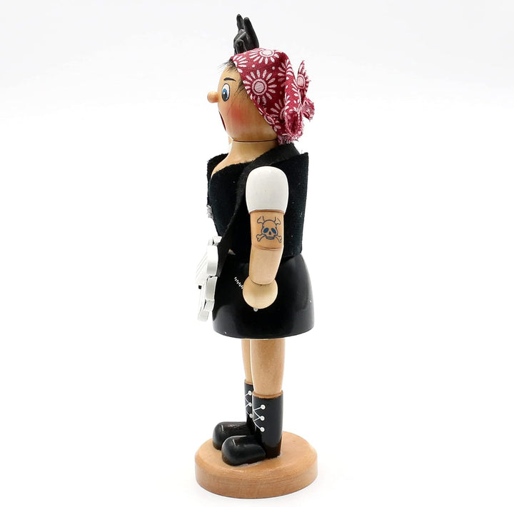 Dekohelden24 Räucherfrau als Rock Lady, ca. 19 cm, 521102, Rock Lady