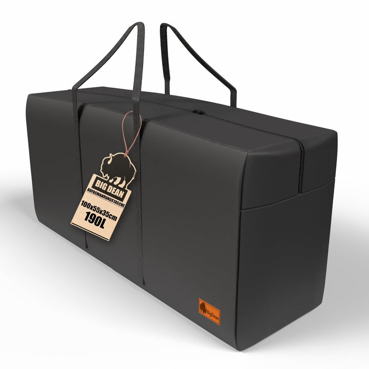 Extra Grosse Aufbewahrungstasche 100×55×35 cm 190 l – Faltbare Tragetasche mit Reissverschluss – Rob