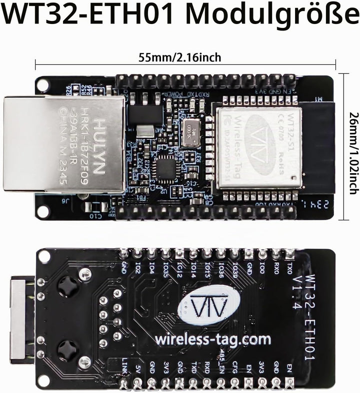 RUIZHI WT32-ETH01 Embedded Serial Port Networking mit ESP-32, MCU Modul ESP Drahtlos Modul mit WiFi