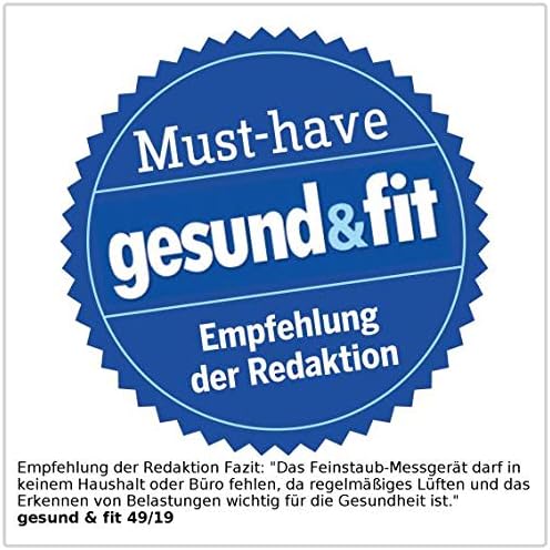AGT Feinstaubmessgerät: 5in1-Akku-Feinstaub-Messgerät für HCHO, PM1/2,5/10 und TVOC (Luftmessgeräte,