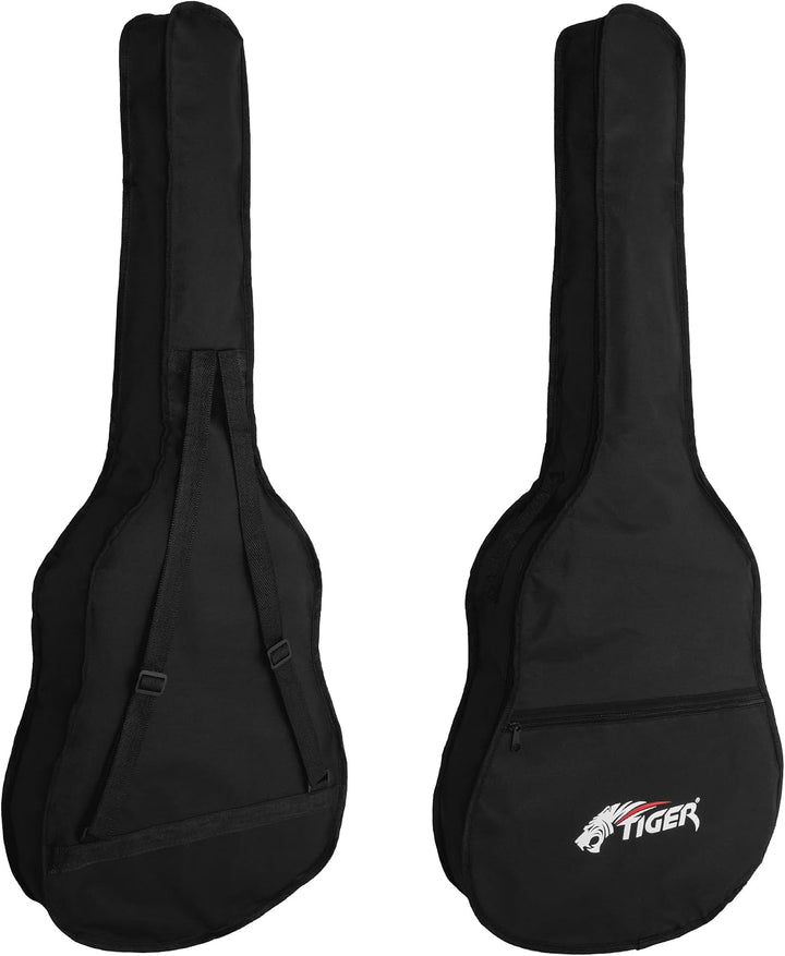 TIGER ACG1-RD Small Body Akustikgitarre, mit Stahlsaiten bespannte Akustikgitarre für Anfänger, Rot
