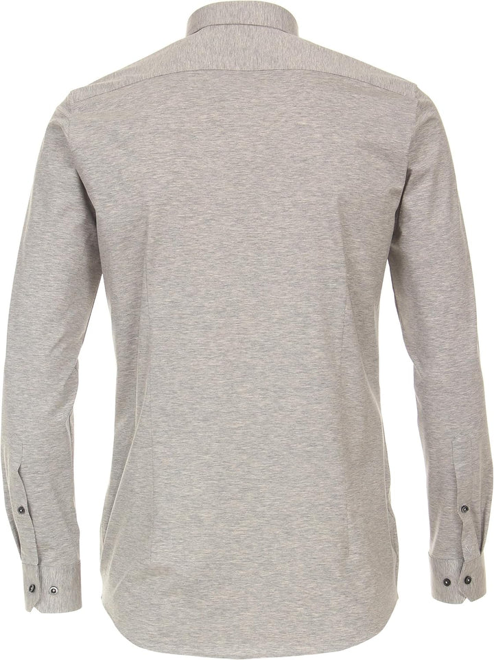 Venti - Body Fit - Herren Langarm Hemd (123955800), Grösse:41, Farbe:Silber (700)