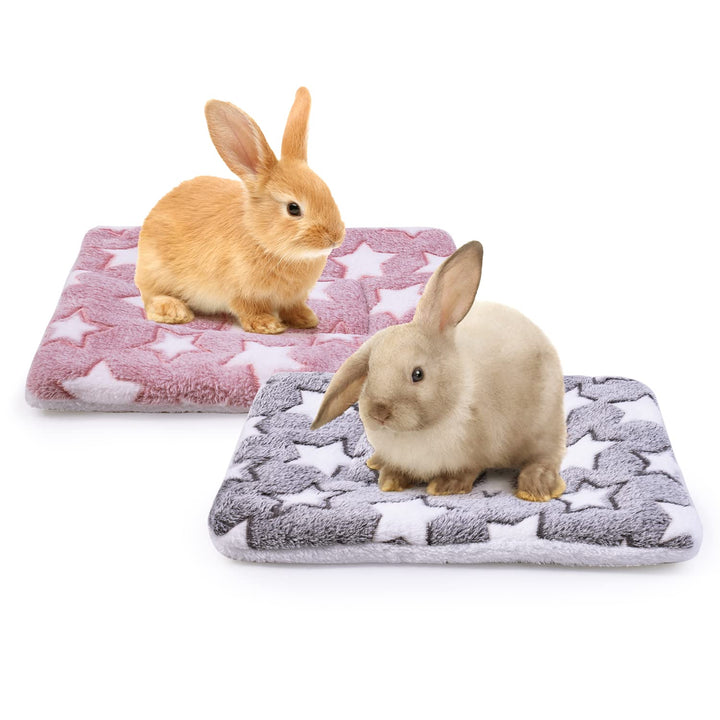 MICOOYO Kleintier-Bettmatte, Flauschiges Fleece, Kaninchenbett, Haustierunterlage, Matte für Kaninch