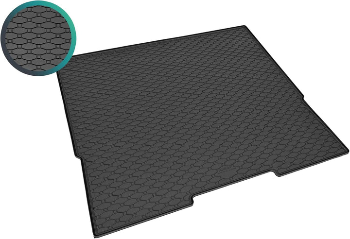 Passgenaue Kofferraumwanne und Gummifussmatten geeignet für OPEL Vivaro B ab 2014 bis 2019 L2 + Gurt