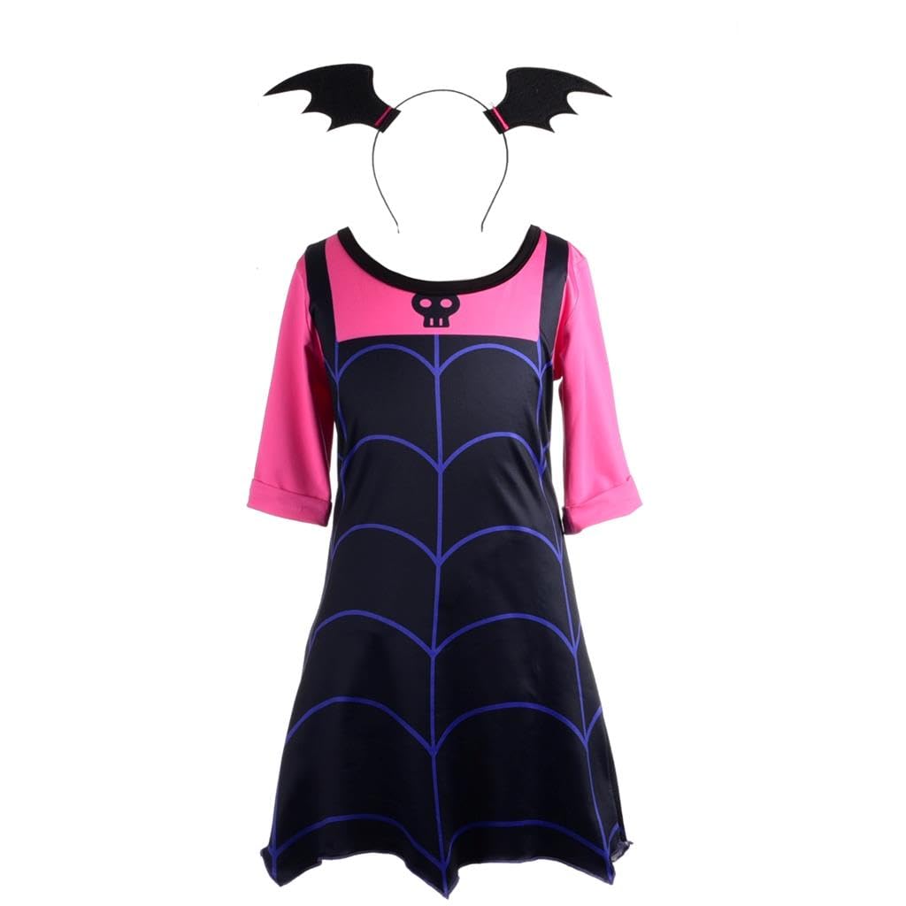 Lito Angels Kostüm Kleid Verkleidung für Kleinkind Mädchen mit Fledermausflügel Haarreifen und Flüge