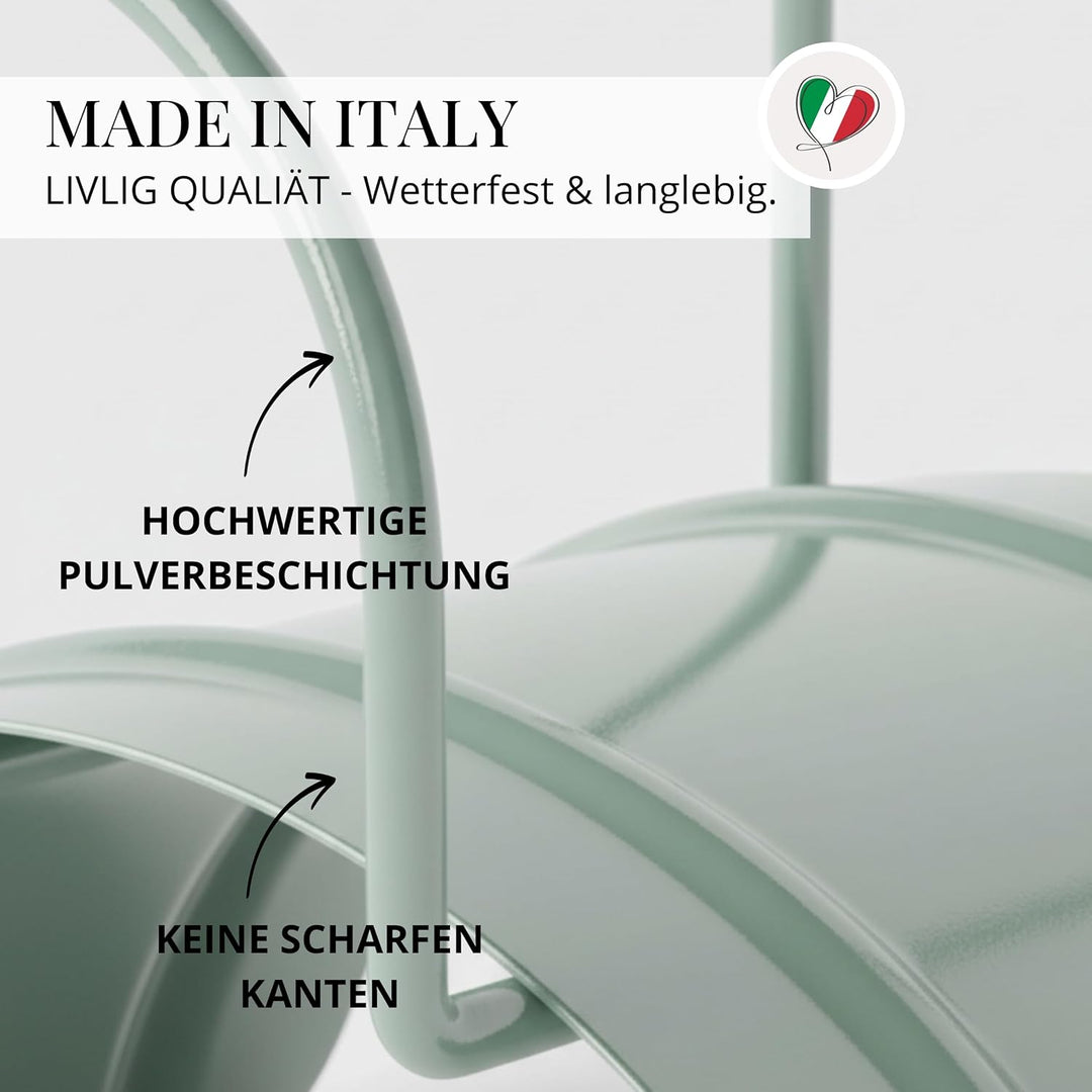 Livlig53 Gartenschlauch Halterung für 1/2 Zoll Schläuche bis 30m aus verzinktem Stahl, Wandhalterung