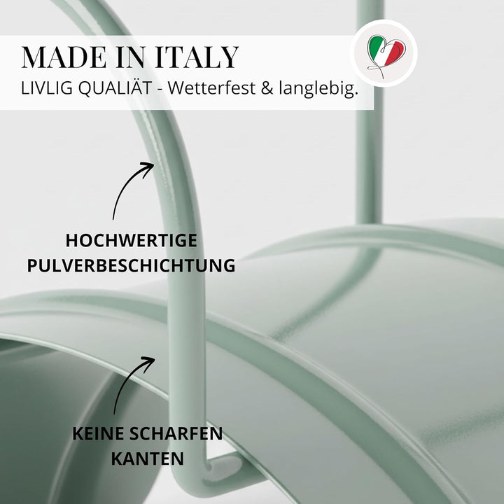 Livlig53 Gartenschlauch Halterung für 1/2 Zoll Schläuche bis 30m aus verzinktem Stahl, Wandhalterung
