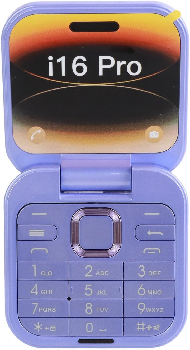 2G Klapphandy für Senioren, 2 SIM-Karten, Kleines Display, Faltbares Handy mit LED-Taschenlampe, Rüc