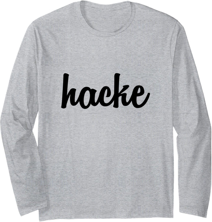 Hacke Dicht, Hacke mit dem Dicht auf der Rückseite Langarmshirt