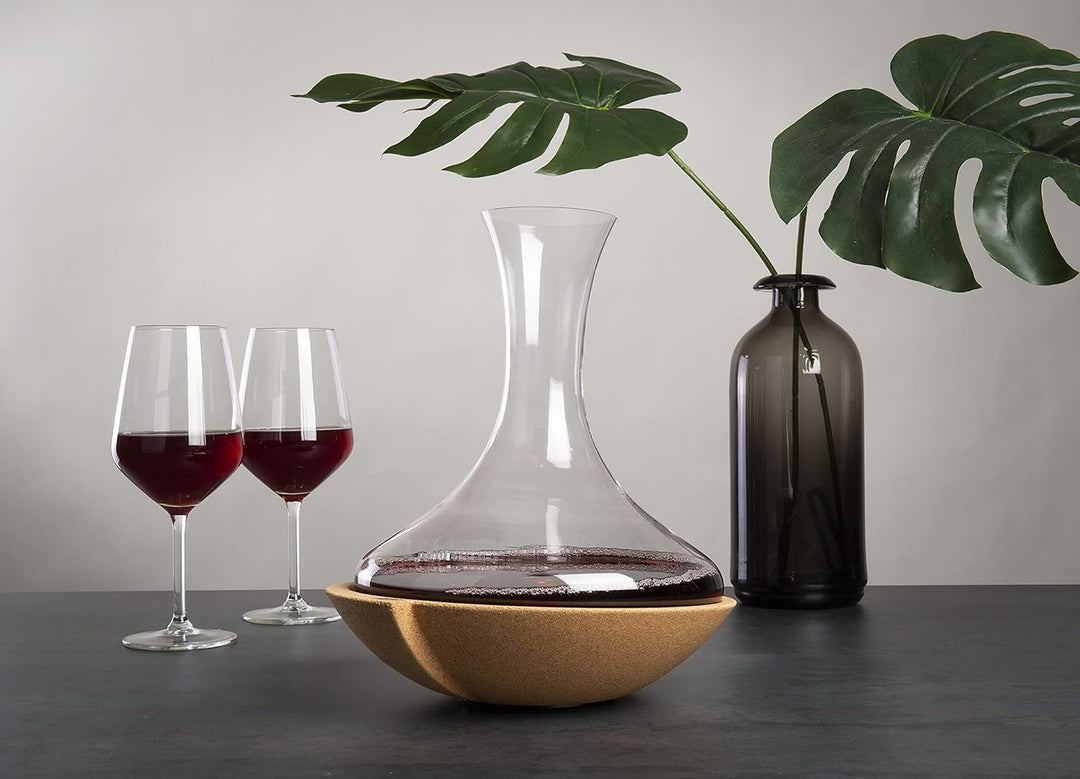 Vacu Vin Swirling Carafe | Crystal Glass Wine Decanter