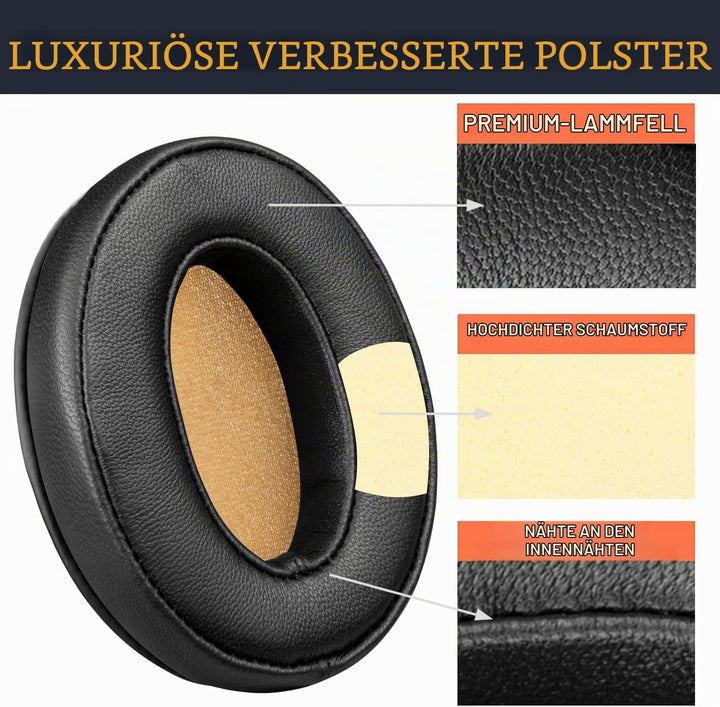 SOULWIT Lammfell Ersatzpolster Ersatz Ohrpolster für Sennheiser Momentum 2.0 (M2)/HD1 Wireless Over/