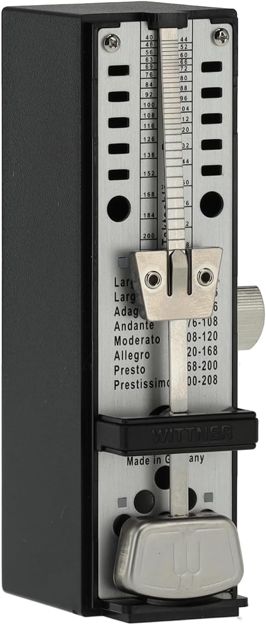 Wittner Metronom 886051 Kunststoffgehäuse ohne Glocke Taktell Super Mini schwarz, schwarz