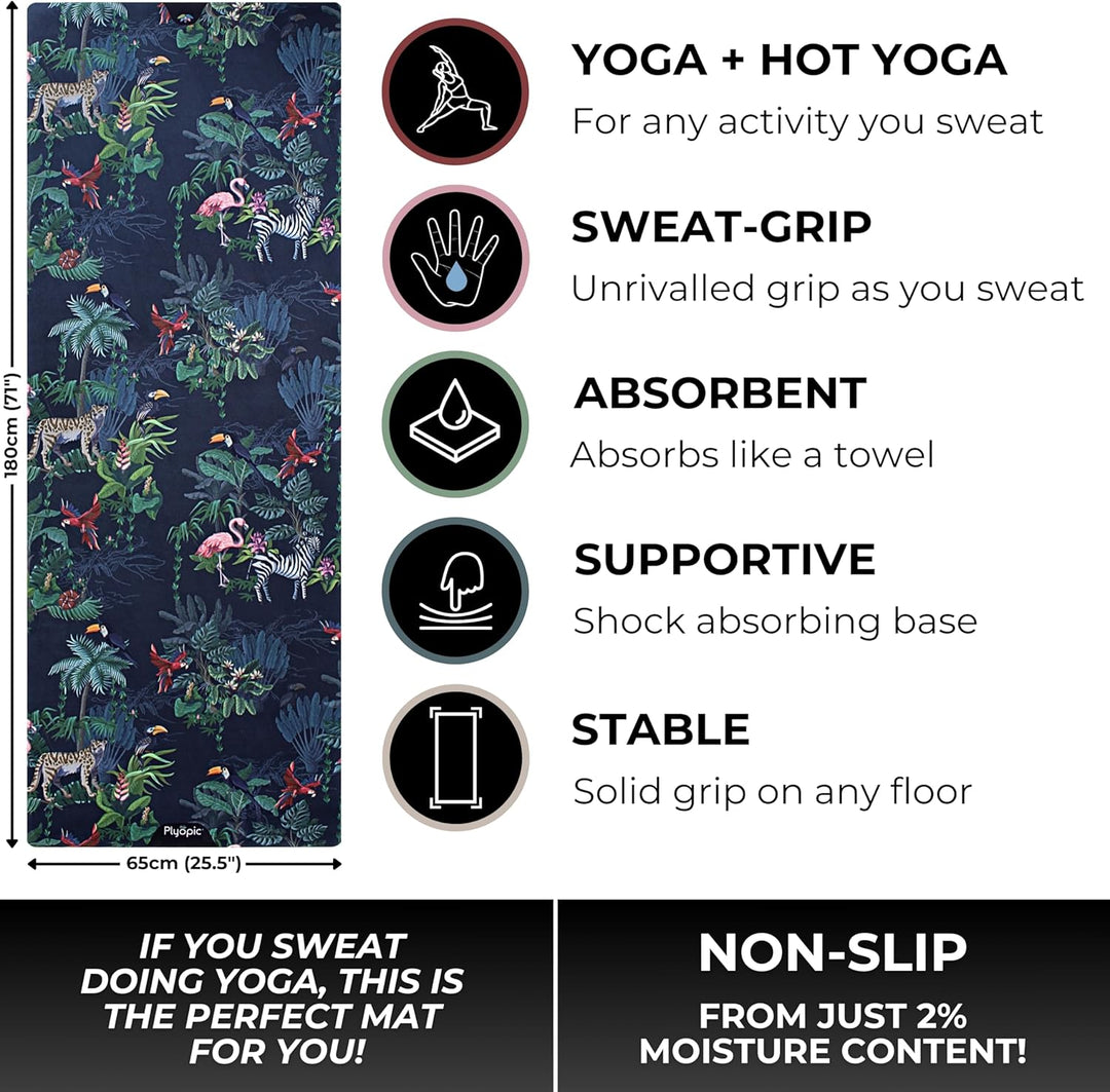 Plyopic All-In-One Yoga-Matte – Rutschfest auch bei Schweiss | Premium Matte mit Sweat-Grip Oberfläc