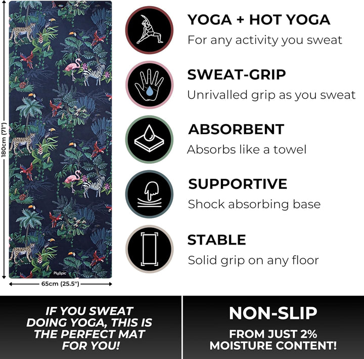 Plyopic All-In-One Yoga-Matte – Rutschfest auch bei Schweiss | Premium Matte mit Sweat-Grip Oberfläc